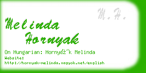 melinda hornyak business card